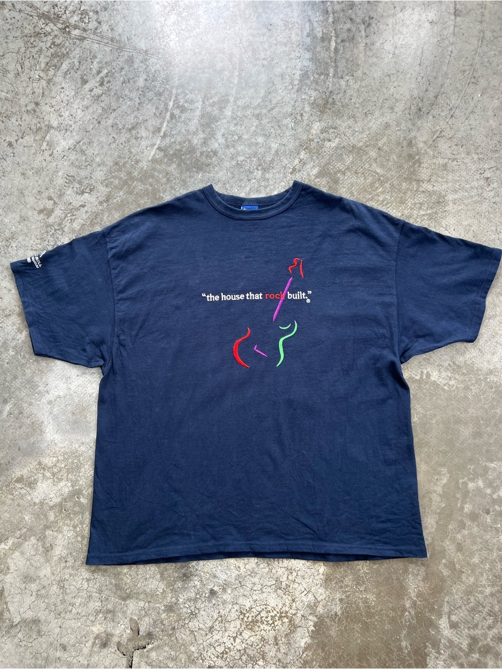 Champion Rock & Roll Hall of Fame Embroidered Tee XXL Navy